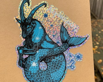 Capricorn Glitter Sticker