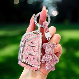 Car Key Cover For Cadillac, Car Key Case, Tpu Cover, Key Fob, Car Key Fob, Car Accessories, Car Key Fob, With Keychain, Fob For Cadillac