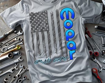 Mopar American Flag T-Shirt: Patriotic Muscle Car Tee