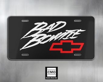 Bad Bowtie Chevrolet Vanity Plate: Chevy Car Decor, Custom Car Tag