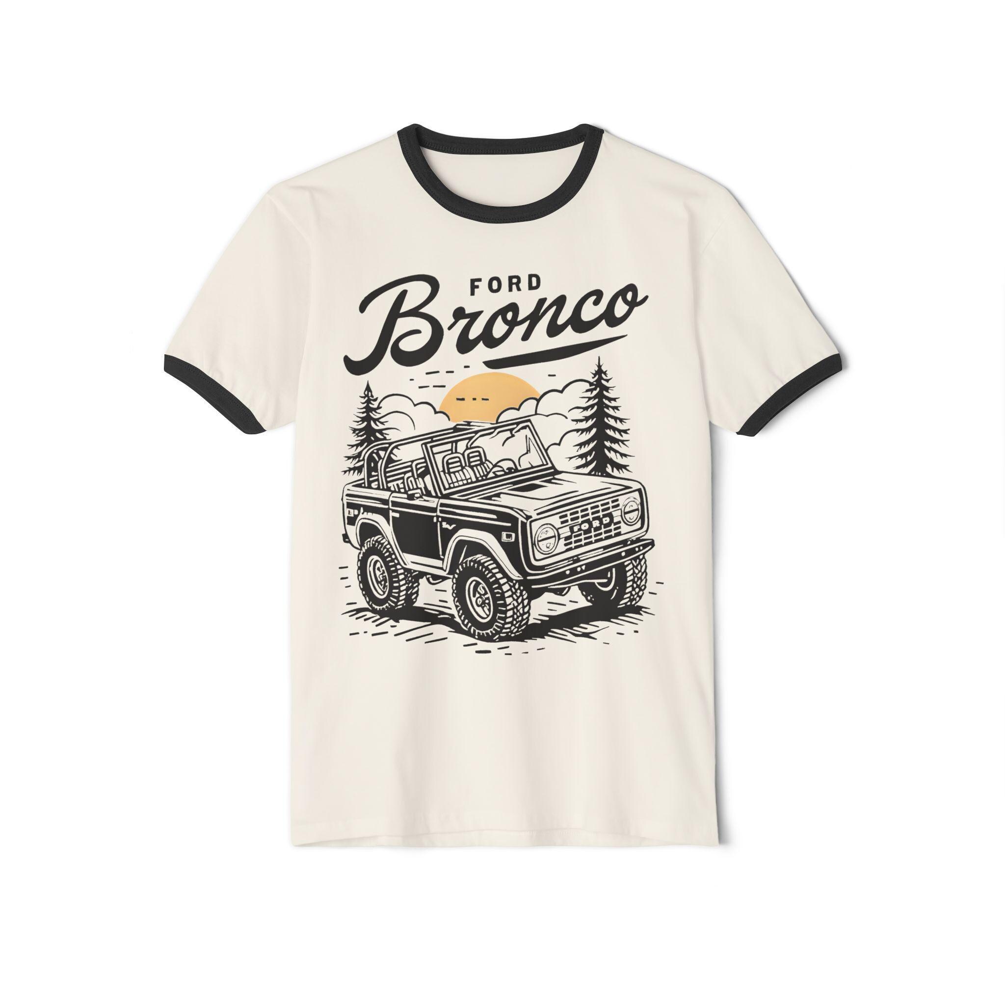 Vintage Ford Bronco Ringer Tee: Retro Adventure T-shirt, Bronco Road ...