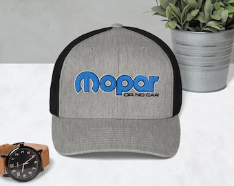 Mopar or No Car Trucker Cap - Retro Style Snapback Hat