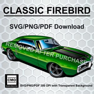 Pontiac Firebird Illustration: Restomod Clipart (Digital Download)