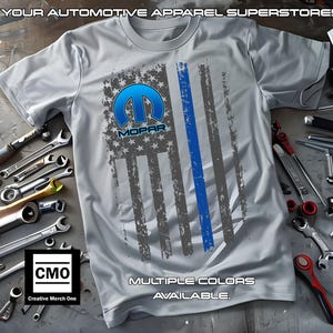 Mopar Patriotic T-Shirt: Vintage American Muscle Car Fan Tee