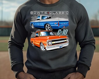 Classic C-10 Chevy Truck Sweatshirt, C10 Chevy Pickup, Retro Auto Lover Gift, 67-72 Chevy Truck, Car Enthusiast Apparel, Vintage Chevy