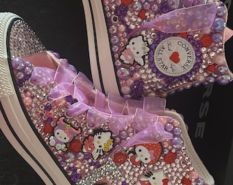 Custom blinged out, Bedazzled Converse Chuck Taylor