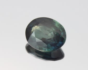 0.44 carat Blue Green Sapphire Unheated Natural Oval Loose African Gemstone