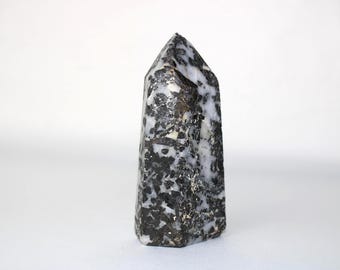Tourmaline in Quartz Tower: Authentic Brazil Healing Crystal