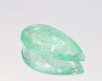 1.84 Ct Natural Columbian Emerald Pear Shape Green Gemstone Unheated