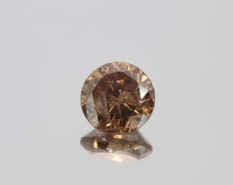 0.31 Ct Natural Cognac Diamond Untreated Brown Loose Gemstone Round Cut