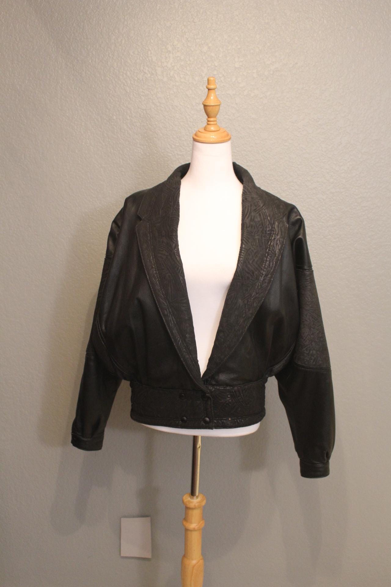 Vintage 80's Vera Pelle® Made in Italy Black Leather and Suede