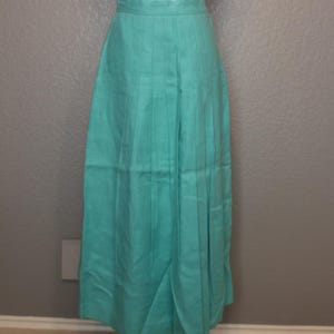 Vintage Liz Claiborne 1980s Maxi Length Skirt with Pleated Detailing (XS)
