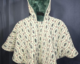 Christmas Car Seat Poncho Girl / Boy - Fleece/Plush - Child Hooded Poncho - Reversible