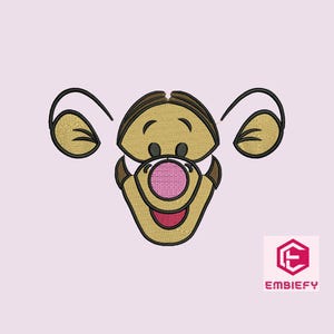 Tigger Face Embroidery Design | Kids Cartoon Machine Files (Instant Download)