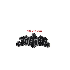 Justice Patch With Christian Cross Logo Gratify Embroidered Patch Badge Iron on Sew On Transfer Jeans Leather Dress N-1224