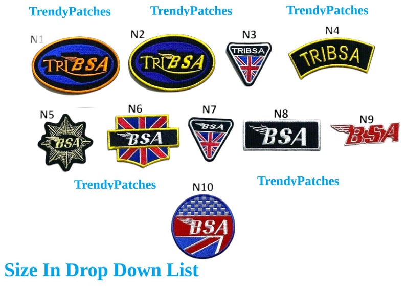 Show Your Colors: BSA Tribsa Motorcycle Patch – Iron-On Embroidered Cloth Badge For Jackets, Jeans, Leather & Hats