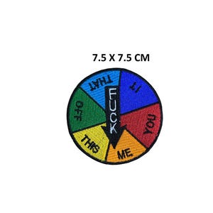 Funny Roulette Fun Cool Embroidered Iron sew on Patch Badge Jacket Jeans Round Colorful Fancr Dress Transfer N-1004