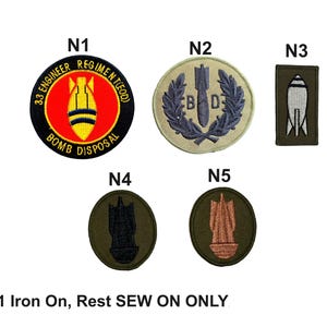 EOD 33 Engineer Regiment RAF Bomb Disposal Branch British Royal Air Force Army Military Iron Sew On Mix Patch Badges Embroidered