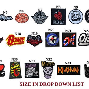 Rock Music Patch Rock Heavy Metal Patch Sew On Iron On Embroidered Rock Music Patch , Patch for Jackets Backpack Hat Gift For him