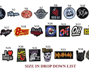 Rock Music Patch Rock Heavy Metal Patch Sew On Iron On Embroidered Rock Music Patch , Patch for Jackets Backpack Hat Gift For him