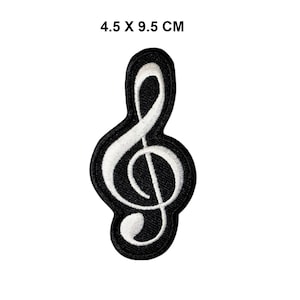 Music Note Embroidered Iron on Sew on Brand New Fancy Dress Transfer Patch N-231