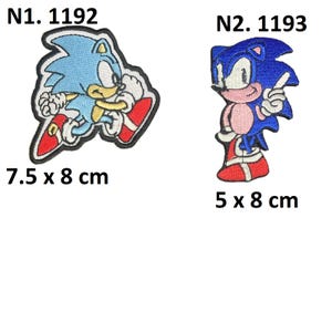 Sonic The Hedgehog Super Fast Game Embroidered Iron Sew On patch Jacket Jeans Leather Dress Transfer