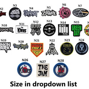 Rock Heavy Metal Band Metal Punk and Rock band Death Metal Black Goth Pop Music Embroidered Badge Iron On Sew On Jeans Jacket Leather Logos 