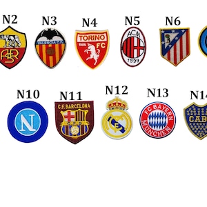 Spanish Italian Football Italy Spain Football Iron Sew On Embroidered Badge Jeans Jacket Leather Logos Sports Soccer Teams