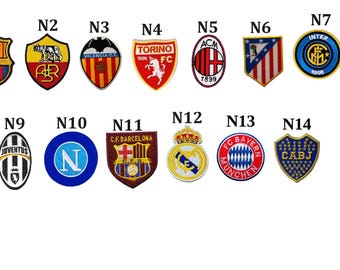 Spanish Italian Football Italy Spain Football Iron Sew On Embroidered Badge Jeans Jacket Leather Logos Sports Soccer Teams