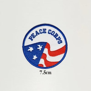 Peace Corps USA Round Embroidered Patch Badge Sew on Iron On For Jacket Jeans Bags Fancy Transfer N-345