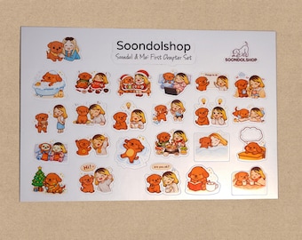 Kawaii Dog Planner Stickers | Soondol & Me Sticker Sheet (7x5)