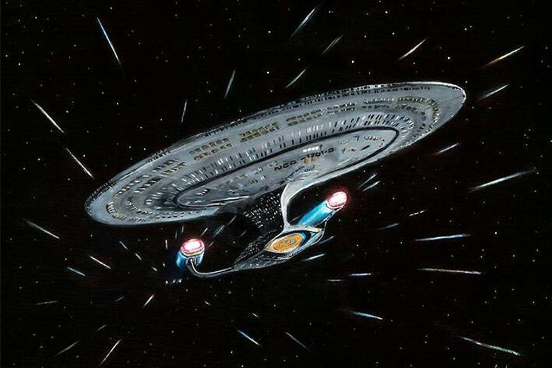 Star Trek Enterprise D Limited Edition Aluminium Art Print ...