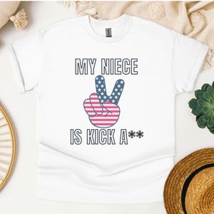 My Niece is Kick A** Tee, Uncle Reveal Shirt, Uncle Niece Shirt, Baby shower gift, Aunt uncle announcement, Aunt niece tee, sister baby gift