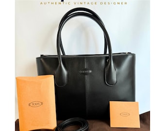 TOD's Di Bag: Small Leather Tote, Black