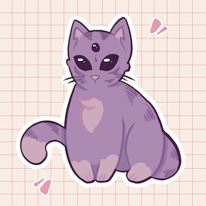 Kibby! - Handmade Cat Pastel Sticker