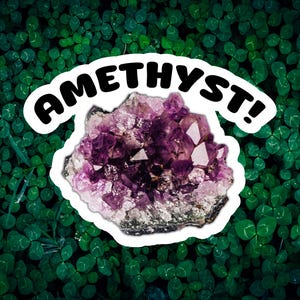 Amethyst sticker Purple crystal sticker Waterproof vinyl sticker