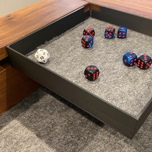 Large Dice Tray Accessory for use with Wyrmwood MGT / Modular Gaming Table (8&quot;x8&quot; rolling area).