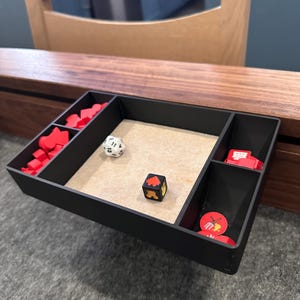Wyrmwood Personal Gaming Station - Combination Dice Tray, Token, Coin, and Bits Containers for use with MGT / Modular Gaming Table.