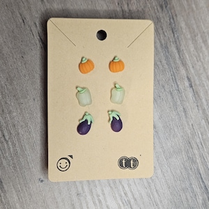 Vegetables Earrings Set