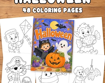 Halloween Coloring Pages for Toddlers Cute Pumpkins Ghosts and Witches Easy Printable PDF for Kids