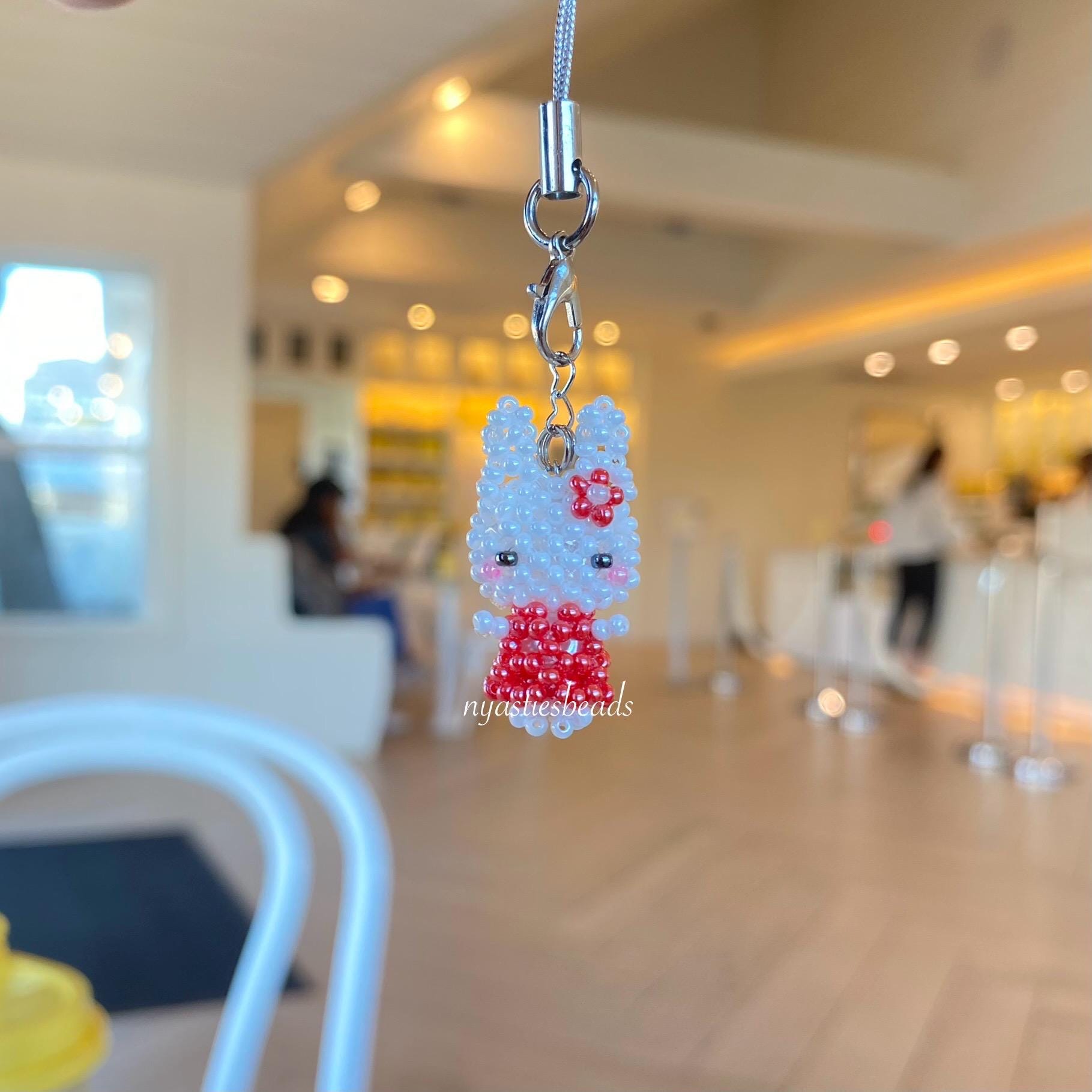 Miffy Beaded Keychain - Etsy Miffy Beaded Keychain - Etsy
