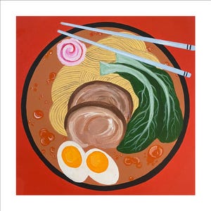 Ramen - Kuchnia / Dekoracja domu Malarstwo (Akryl na płótnie)