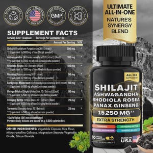 Sea Moss & Shilajit (Black Seed Oil, Turmeric, Ashwagandha, Ginger, Vitamin D 画像 7