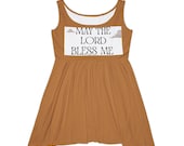 Women's Skater Dress with Inspirational Quote, Cute Summer Dress, Casual Fashion, Faith-Based Gift, Church Dress, Sunday Outfit