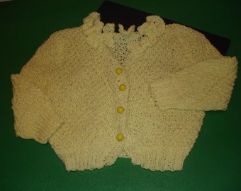 Soft yellow cardigan for  Melody Jane - ON SALE NOW