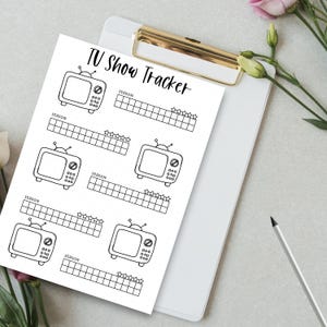 TV Show Tracker - PRINTABLE Planner Page - Journal Page - Shows Watched ...