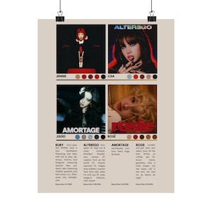 Black Pink Poster Solo Albums - K-Pop Matte Vertical Posters, K-Pop Wall Art, Music Merchandise, Room Decor, Fan Gift, Bedroom Poster