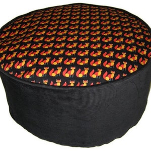 Foxes Pouffe Foot Rest Bean Bag Floor Cushion, Bean Bag Fabric OTtoman image 2