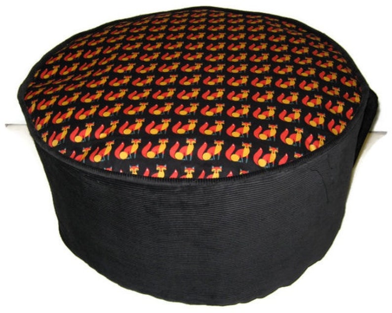 Foxes Pouffe Foot Rest Bean Bag Floor Cushion, Bean Bag Fabric OTtoman image 2