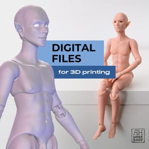 Archivos digitales de muñecas elfas BJD .stl y .chitubox para impresión 3D